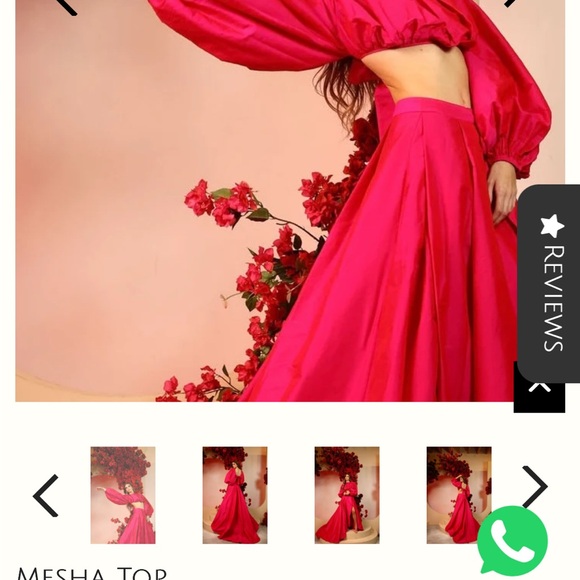 Vibrant Pink Two-Piece Gown - Picture 6 of 6